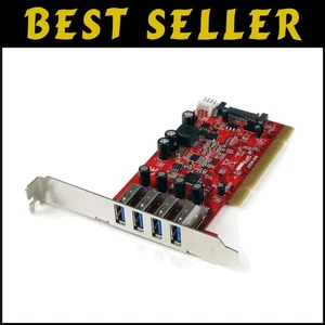 Quad Port PCI USB 3.0 Controller Card - Fast 5Gbps Transfer for Windows PCs - Picture 1 of 8