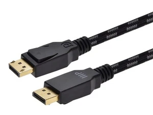 Monoprice Braided DisplayPort 1.4 Cable - 6ft - Gray, 8K Capable, Up To 32.4Gbps - Afbeelding 1 van 6