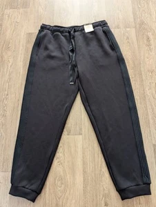 M&S Strip Navy Joggers Size 14 Short RRP £35 Cuffed Bottoms - Picture 1 of 16