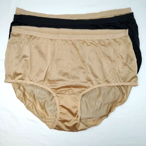 Neu ohne Etikett Comfort Choice 3 Paar Pack Nylon Slips Höschen Größe 10 beige schwarz Panty - Bild 1 von 3