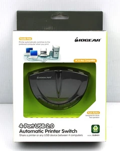 IOGear | GUB431 | Interruptor de impresora automático USB 2.0 de 4 puertos - Nuevo - Imagen 1 de 6