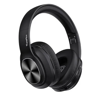 TuneFlux kabellose Bluetooth Kopfhörer über Ohr, 80 Stunden Spielzeit, Black - Bild 1 von 4