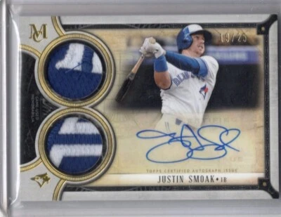 2018 Topps Museum Auto Swatches Dual Justin Smoak 19/25 Toronto Blue Jays - Image 1 of 2
