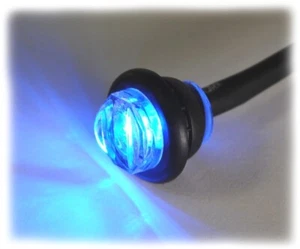 Luces LED de señalización laterales azules Rd de 3/4" para remolque de camión DRL luz de separación de bala 12 V - Imagen 1 de 6