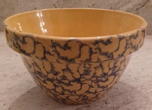 Vintage Obinson Ransbottom Keramik blau Schwammgeschirr Rührschüssel 7" Roseville, Oh  - Bild 1 von 5