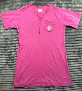VTG Komar Nightgown Sz 8-18 Short Sleeve  Granny Core Pink 80’s Breast Pocket - Picture 1 of 10