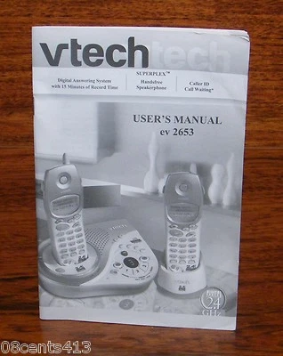 Vtech User's Manual Only For ev 2653 Phone System  **READ**  - Image 1 of 3
