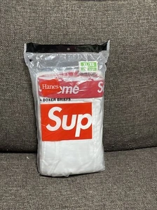 Supreme x Hanes Boxer Briefs (4 pack) - White - Size XL - Picture 1 of 2