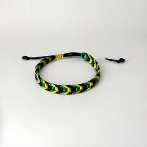 Jamaica, Countries Flag Supporters Bracelet Wrist Band Adjustable Unisex - Picture 1 of 2
