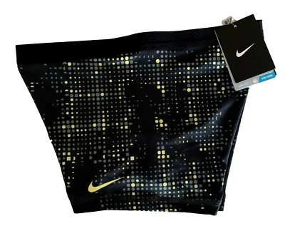 NEW NIKE [S] Womens 2.5'' Compression Shorts-Black/Yellow/Printed 523567-010 - Image 1 of 2