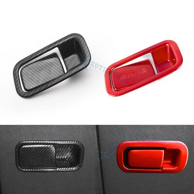 Cubierta de manija de caja de almacenamiento copiloto rojo aspecto carbono/para Honda Civic 2016-2021 Foto 1 de 4