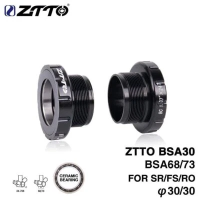 Bicycle Ceramic Bottom Bracket BSA Bike External Bearing BB for 30mm Crankset - Image 1 of 4