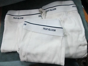 Juego de tres (3) calzoncillos clásicos blancos ""Fruit Of The Loom"" talla M (32-34) - Imagen 1 de 5