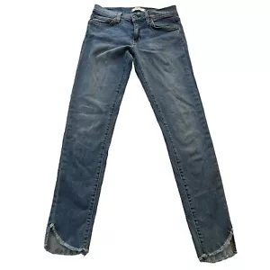 Principle Jeans Girls 25 Blue Denim Innovators Dreamer Skinny Low Rise Ruff Cuff - Picture 1 of 14