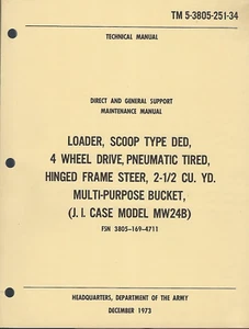 Historical book Loader, Scoop Type DED, 4 Wheel Driven, 2 1/2 Cu Yd, Depot Maint - Picture 1 of 1