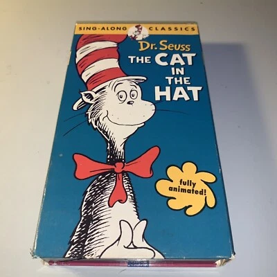 Dr Seuss The Cat in the Hat VHS 1994 Animated Sing-Along Classics Foto 1 de 3