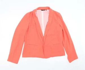 New Look Womens Orange Polyester Blend Blazer Size 14 - Picture 1 of 12