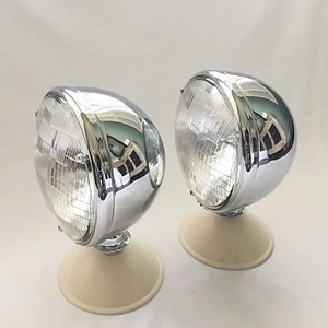Hot Rod King Bee Headlamps Headlights with Classic Sealed Beam Lenses- 7" - 1 PR - Picture 1 of 6