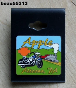 APPLE ALTOONA PENNSYLVANIA HARLEY DAVIDSON DEALER DEALERSHIP VEST JACKET PIN - Picture 1 of 1