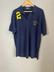 Ralph Lauren Poloshirt Herren XL RLPC Pony Rugby dunkelblau kurzarm Nr. 2 - Bild 1 von 5