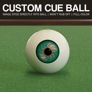 Custom Poolball - grünes Auge - Bild 1 von 1