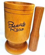 Puerto Rico Tall Wood Mortar & Pestle Pilon Madera Rican Mofongo - Pick Amount -