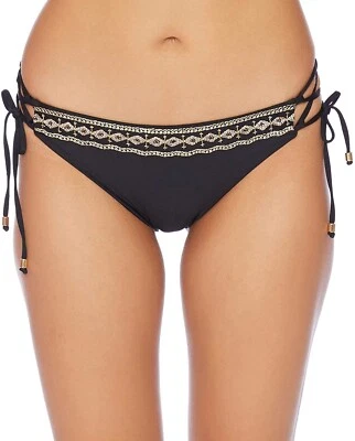 Ella Moss 174433 Womens Swimwear Side Tie Bikini Bottom Black Size Small - Image 1 of 2