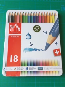 Caran D'ache Matite solubili in acqua 18 colori FANCOLOR set latta SWISS 1288-318 - Foto 1 di 2