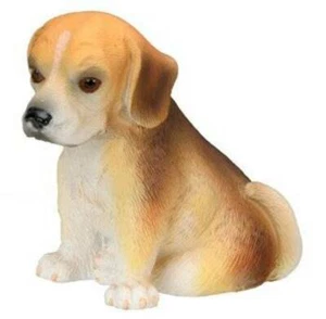 Beagle Puppy Dog Figurine 3 inch Statue Resin Sitting Down - Picture 1 of 1