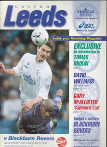Copa Liga Coca Cola 1995/96 Leeds United V Blackburn Rovers 29-11-1995 - Imagen 1 de 1