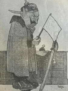1919 European War Cartoons Germany France England Kaiser End of War - Picture 1 of 6