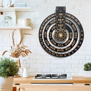 Contemporary Wooden 3D Calendar Wall Decor - for Home Office & Living Room - Picture 1 of 8