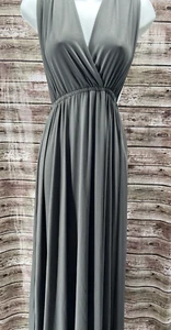 Clothink Convertible Maxi Floor-Length Gray Cocktail Dress Women's Size Large - Picture 1 of 7