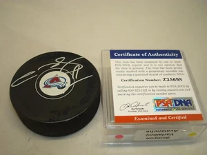 Semyon Varlamov Signed Colorado Avalanche Hockey Puck Autographed PSA/DNA COA 1C - Picture 1 of 3