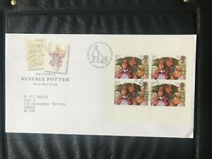 Grossbritannien UK 1993 Ersttagsbrief Markenheftchenblatt Beatrix Potter 1st FDC