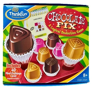 ThinkFun Chocolate Fix: Logical Deduction Game Board 100% Complete Candy-IN BOX! - Picture 1 of 4