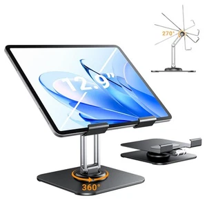 Tablet Stand Adjustable Tablet Stand for Desk, Foldable iPad Pro Holder Porta... - Picture 1 of 7