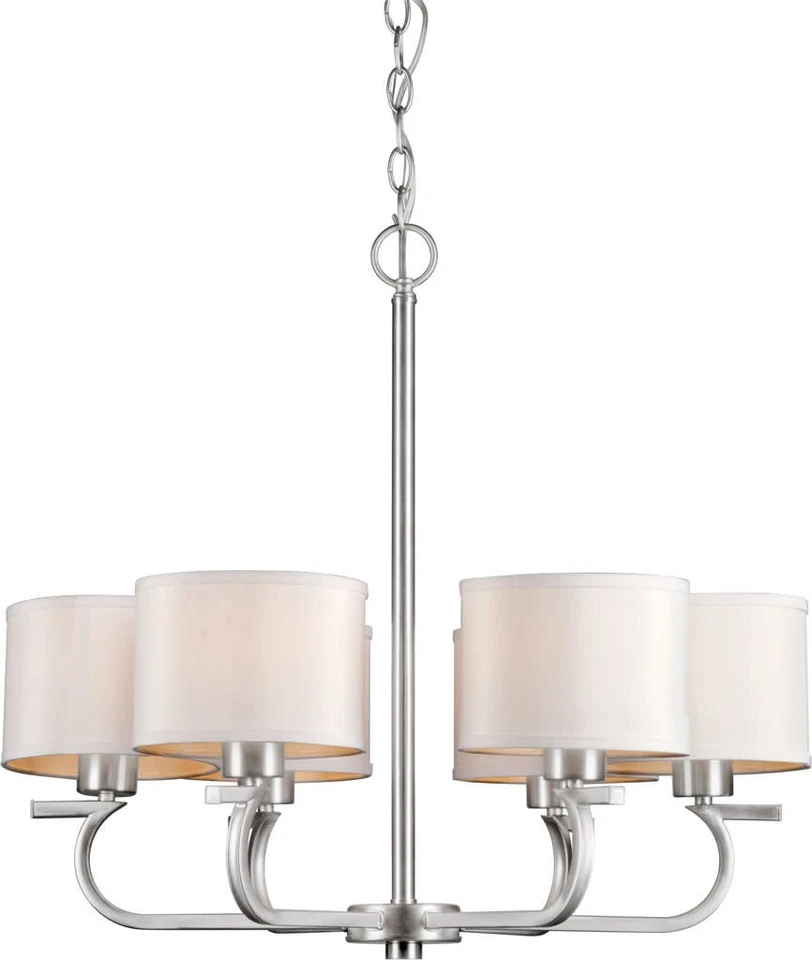 Lámpara de araña Forte Lighting 2562-06 níquel 6 luces 1 nivel Foto 1 de 1