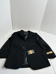 NEW Richard Harris Boys Black Dress Blazer Jacket Size 4 Formal Coat - Picture 1 of 8