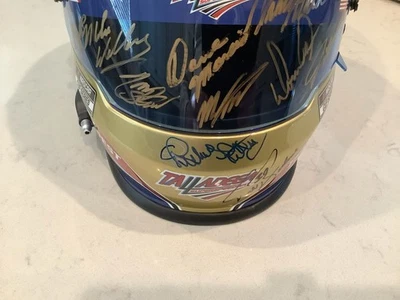 TONY STEWART, LOGANO & 52 NASCAR DRIVERS TALLADEGA AUTOGRAPHED HELMET & 56 CARDS - Image 1 of 4
