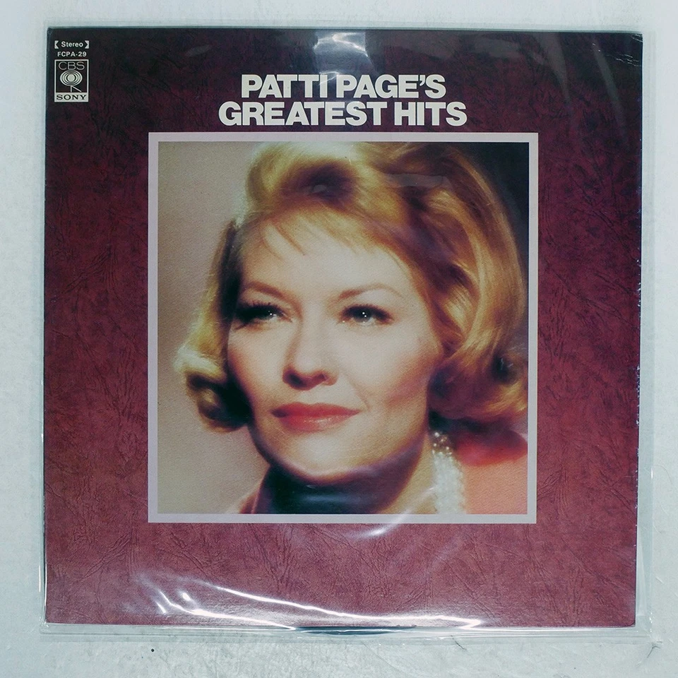 PATTI PAGE GREATEST HITS CBS fcpa29 Japan VINYL LP - Image 1 of 1