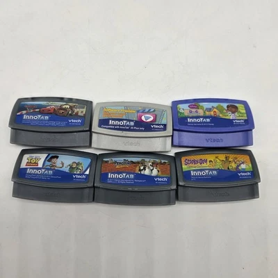 Lot of 6 VTech InnoTab Games Cars Toy Story Scooby Penguins Doc McStuffins - Image 1 of 4