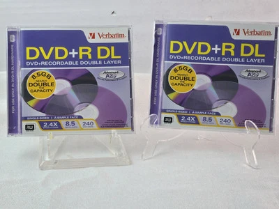 2 Verbatim DVD+R DL Double Layer Recordable 8.5 GB Single Sided 240 Min Video  - Image 1 of 3