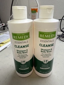 Medline Remedy Essentials CLEANSE Kiwi Mango Scent Shampoo Body Wash 8 oz. 2 Pk. - Picture 1 of 7
