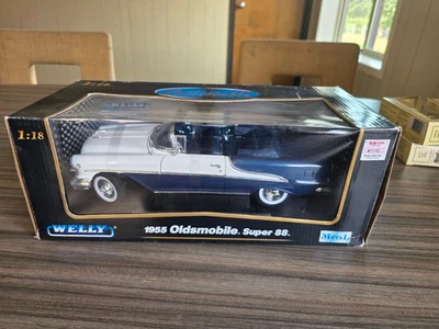 Oldsmobile Super 88 clásicos coleccionables Welly 1955 fundido a presión 1:18 Foto 1 de 4