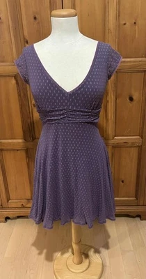 ADORABLE Vintage 90's/Y2K Betsey Johnson Swiss Dot Dress, Lilac, Small - Image 1 of 4