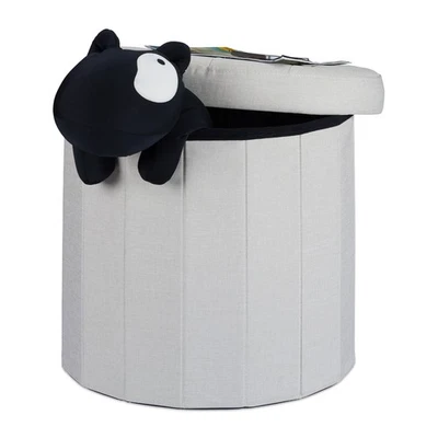 Sitzhocker mit stauraum Falthocker Polsterhocker Klapphocker rund leicht - Bild 1 von 2