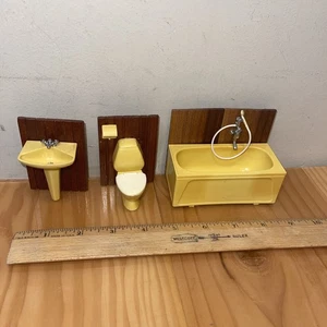 Lundby Puppenhaus Vintage Bad, WC, Waschbecken, Badewanne - komplett Maßstab 1:16 - Bild 1 von 9