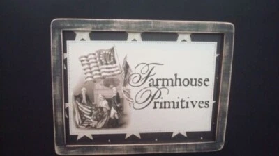 Primitive Country Print *FARMHOUSE PRIMITIVES* 9" x  12" handmade black print - Image 1 of 2