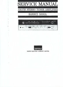 Sansui  Service Manual  für 5000 A  Copy - Picture 1 of 1